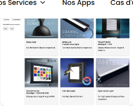 Catalogue produits avec filtres