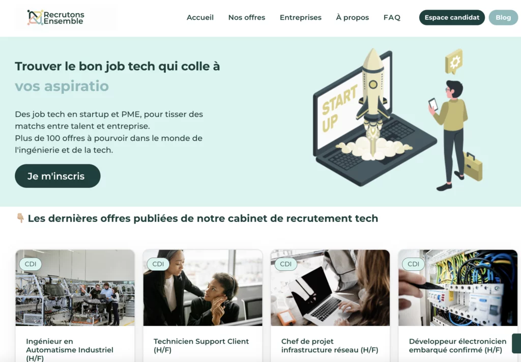Page d'accueil RecrutonsEnsemble