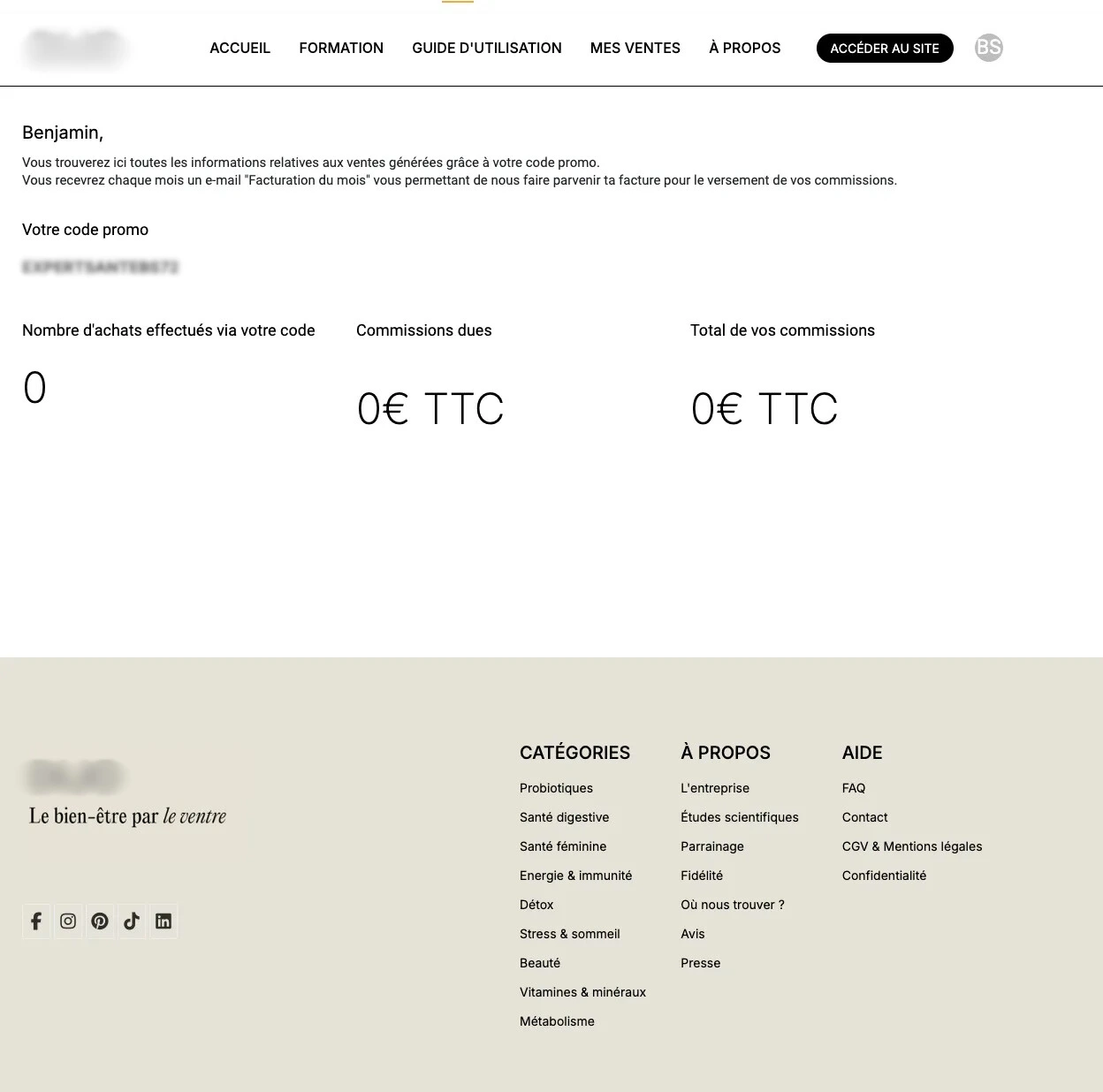 cas client no code programme ambassadeur