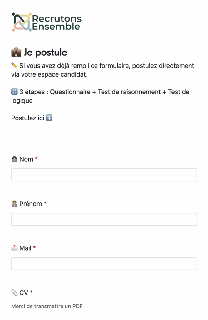 parcours candidat automatisé