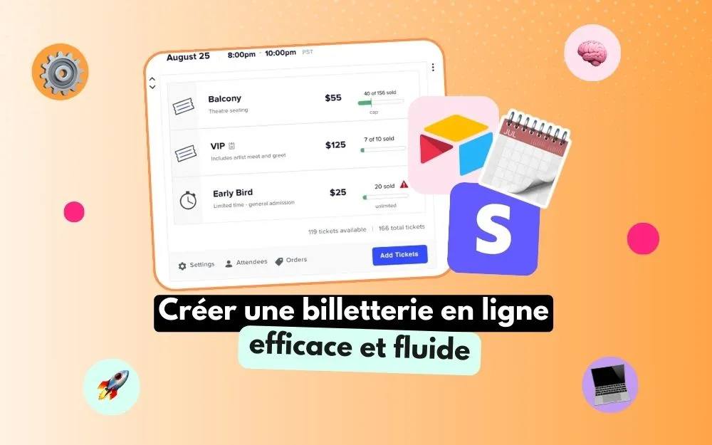 Créer un système de réservation en ligne fluide, créer une billetterie en ligne avec stripe et airtable