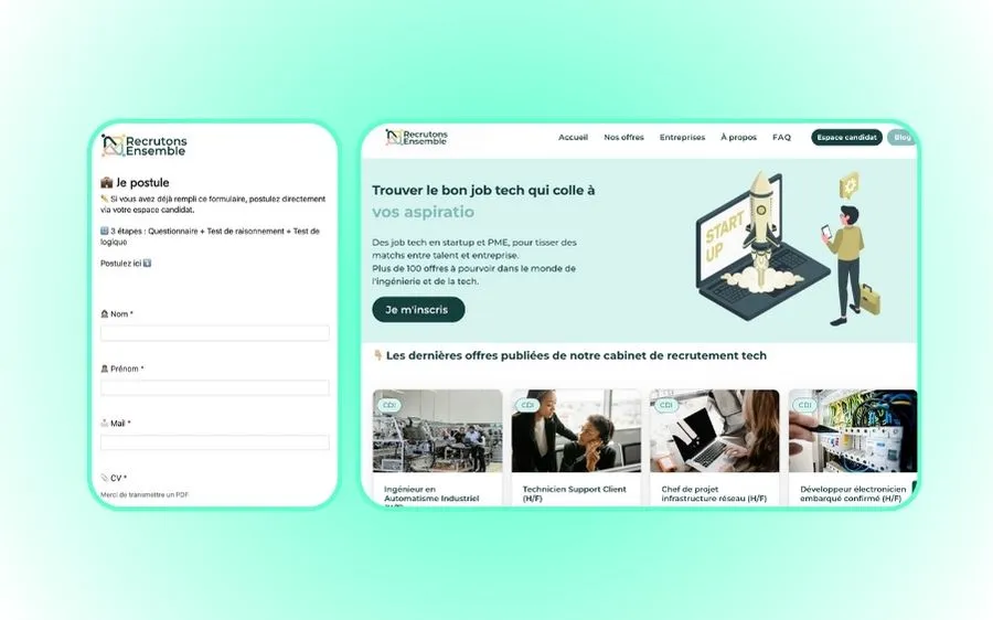 re parcours candidat personnalisée avec airtable et softr