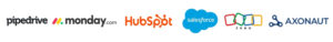 Hubspot · Pipedrive · Notion · Axonaut · Salesforce · Zoho CRM · Monday